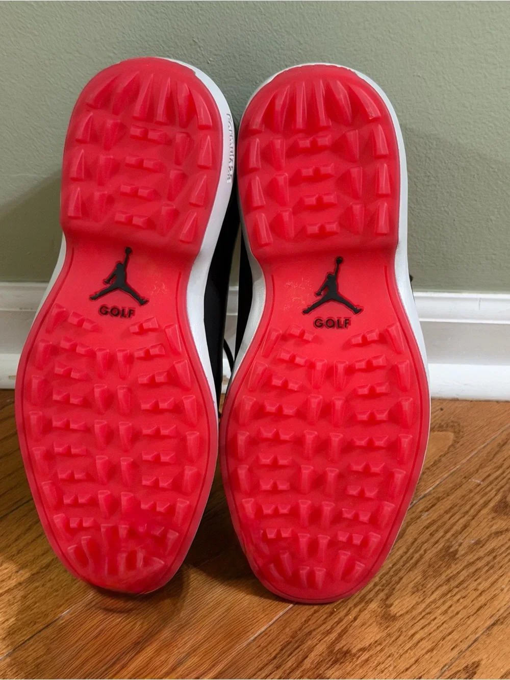 Jordan Men’s Black and Red Athletic Golf Shoes
